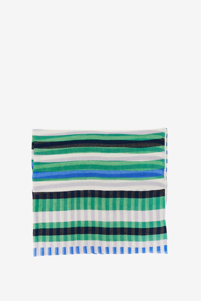 Abbacino Pañuelo De Mujer Con Estampado A Rayas En Turquesa