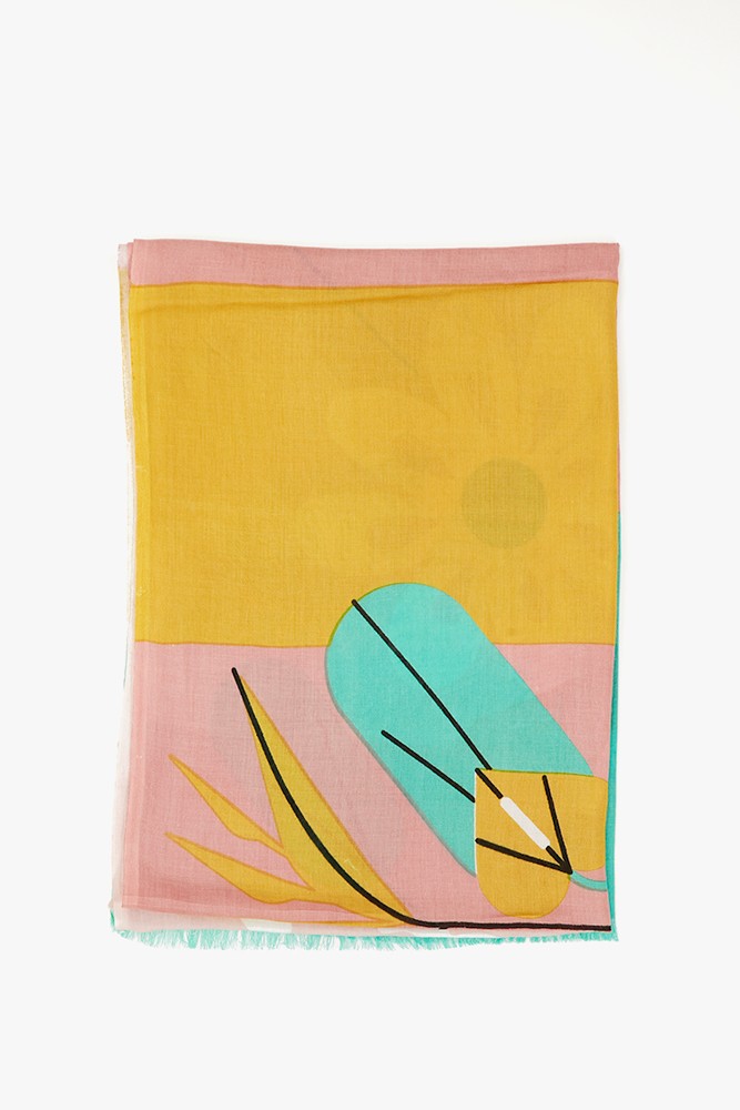 Abbacino Pañuelo De Mujer Con Estampado Floral En Amarillo