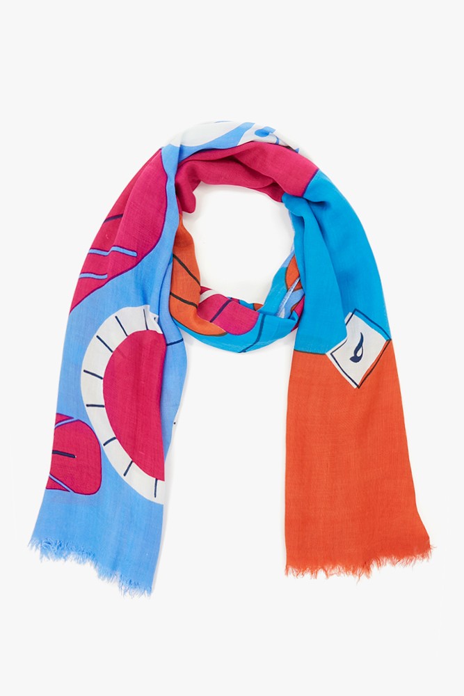 Abbacino Pañuelo de mujer con estampado floral en azul