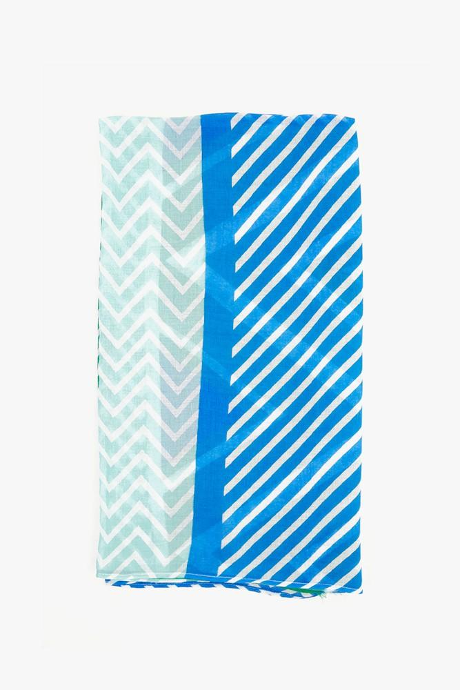 Abbacino Pañuelo De Mujer Con Estampado Geométrico En Turquesa