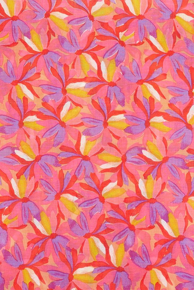 Abbacino Pañuelo De Viscosa Con Estampado Floral Fucsia