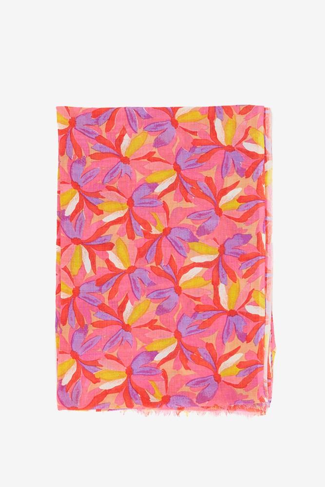 Abbacino Pañuelo de viscosa con estampado floral fucsia