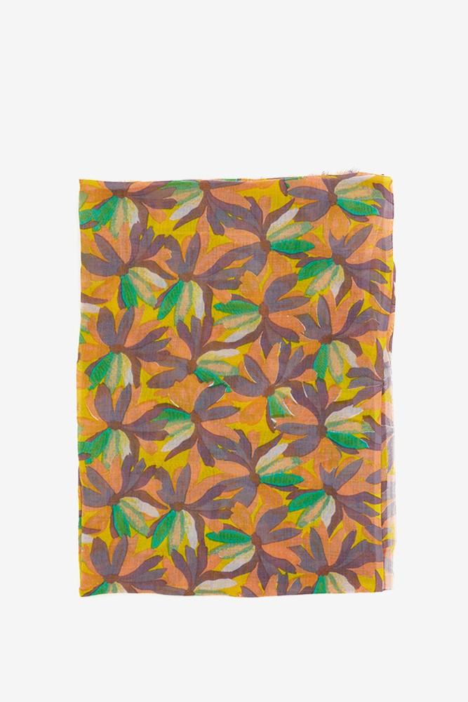 Abbacino Pañuelo De Viscosa Con Estampado Floral Naranja