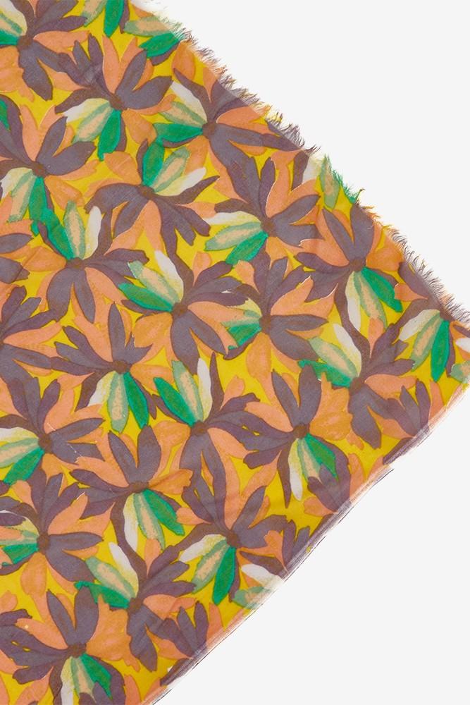 Abbacino Pañuelo De Viscosa Con Estampado Floral Naranja