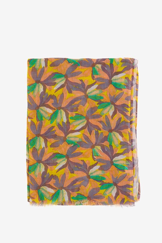 Abbacino Pañuelo de viscosa con estampado floral naranja