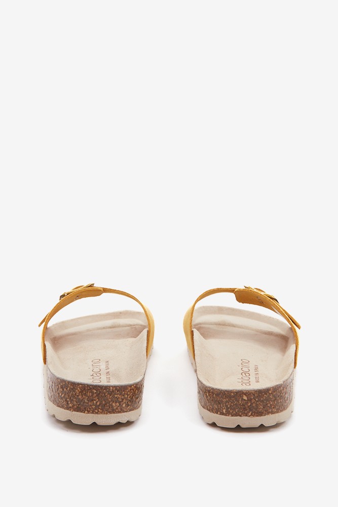 Abbacino Sandalia Plana Con Hebilla De Mujer En ámbar