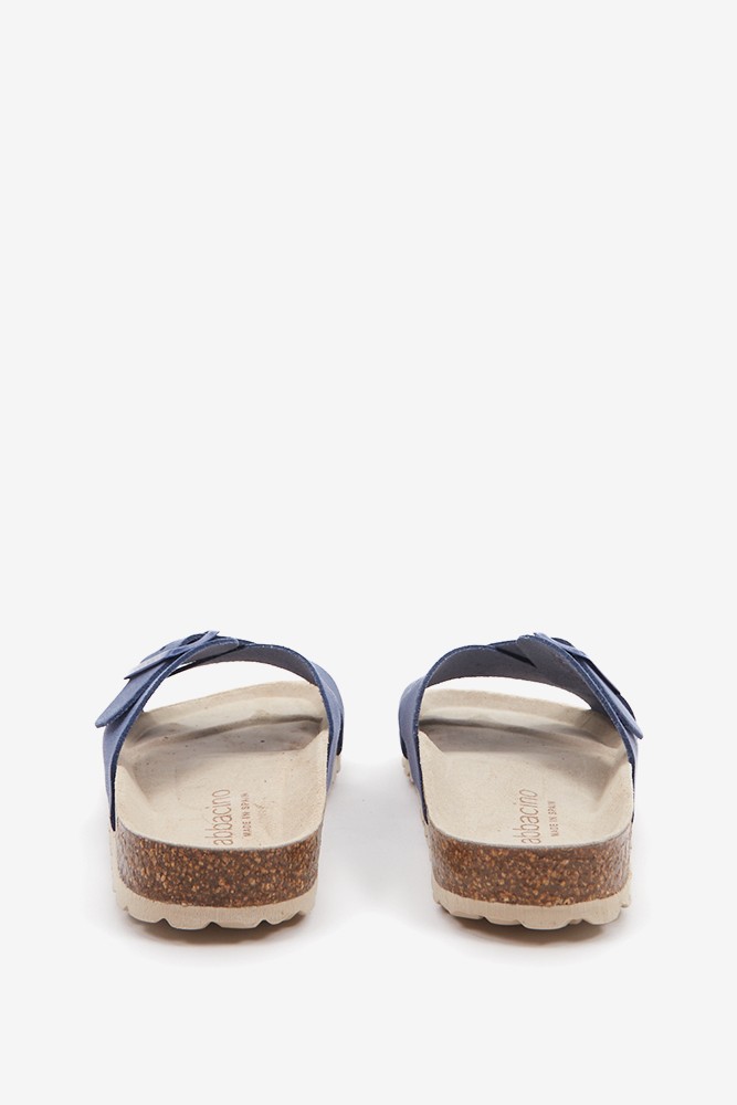 Abbacino Sandalia Plana Con Hebilla De Mujer En Azul