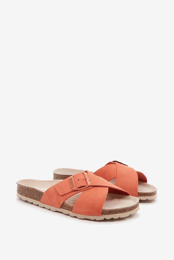 Abbacino Sandalia Plana Con Hebilla De Mujer En Naranja