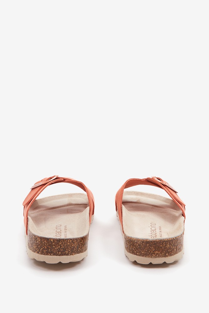 Abbacino Sandalia Plana Con Hebilla De Mujer En Naranja