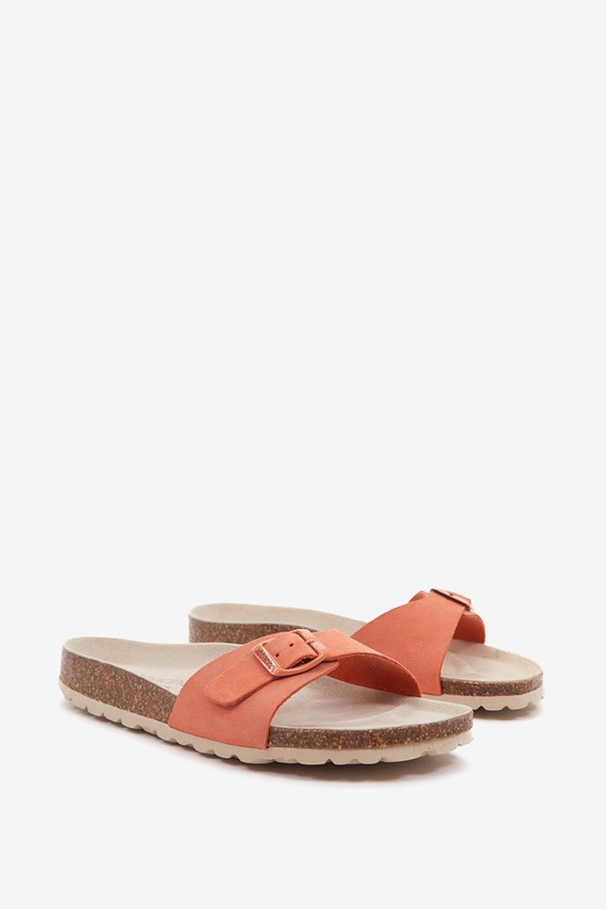 Abbacino Sandalia Plana Con Hebilla De Mujer En Naranja