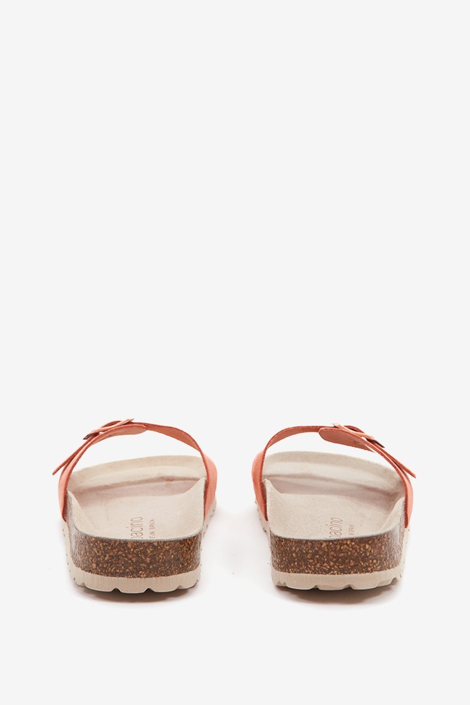 Abbacino Sandalia Plana Con Hebilla De Mujer En Naranja