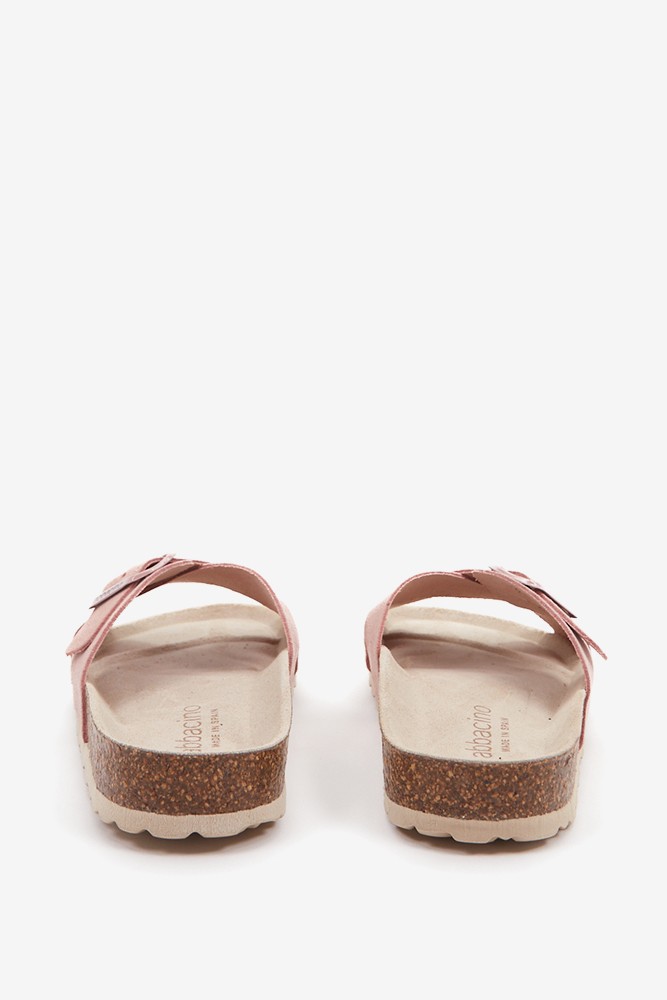 Abbacino Sandalia Plana Con Hebilla De Mujer En Rosa