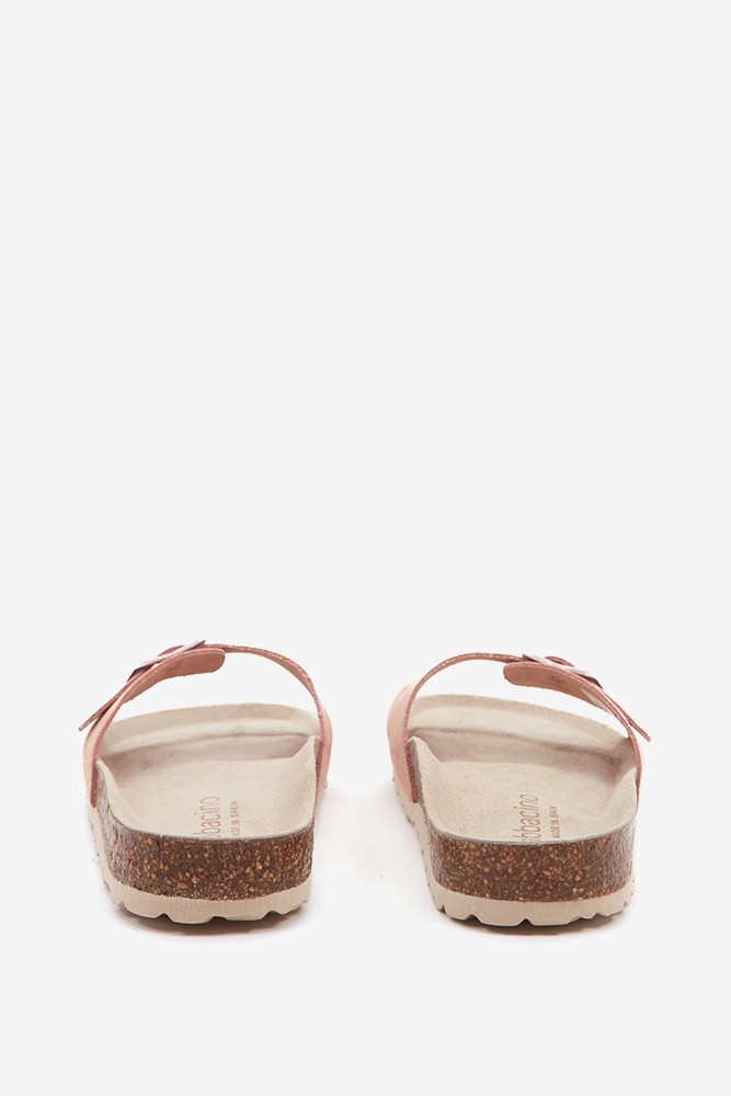 Abbacino Sandalia Plana Con Hebilla De Mujer En Rosa