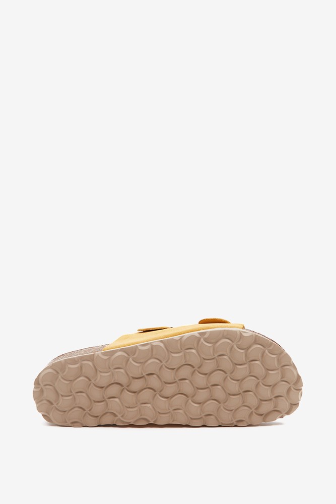 Abbacino Sandalia Plana De Mujer De Serraje En ámbar