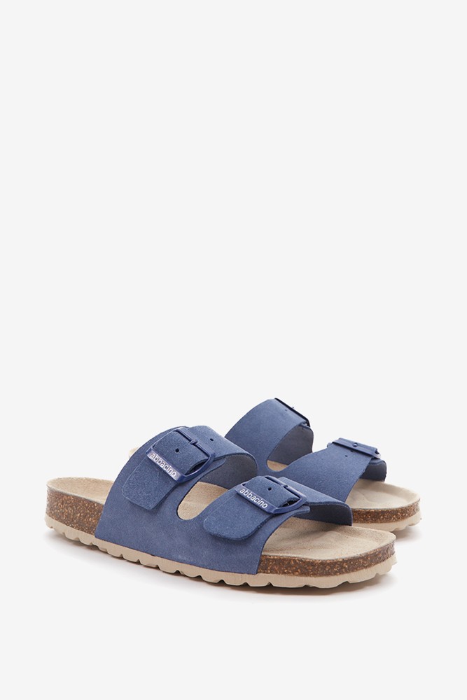 Abbacino Sandalia Plana De Mujer De Serraje En Azul