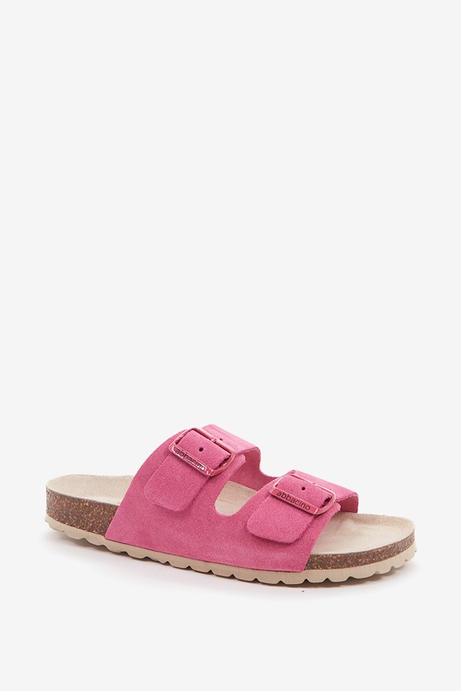 Abbacino Sandalia Plana De Mujer De Serraje En Fucsia