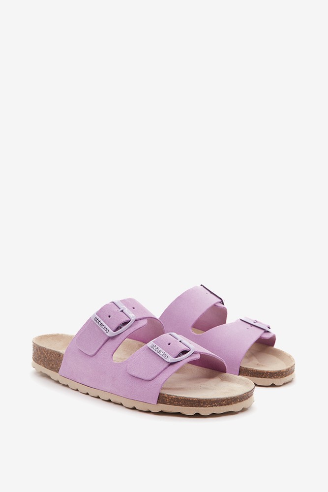 Abbacino Sandalia Plana De Mujer De Serraje En Malva