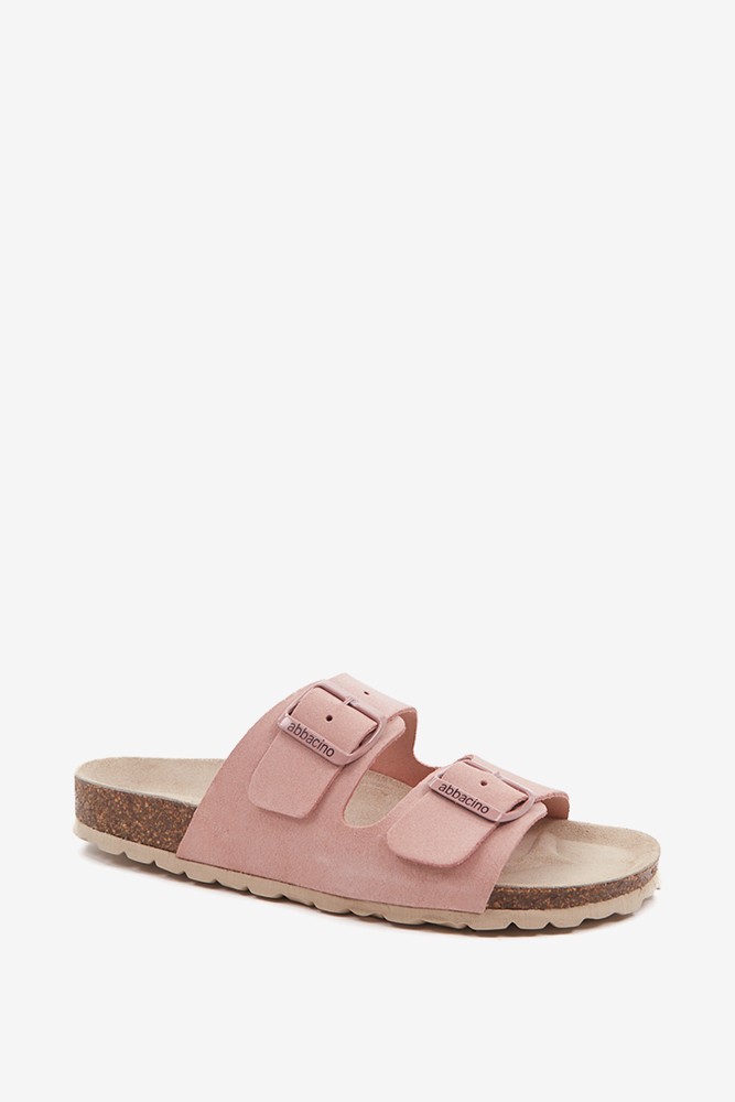 Abbacino Sandalia Plana De Mujer De Serraje En Rosa
