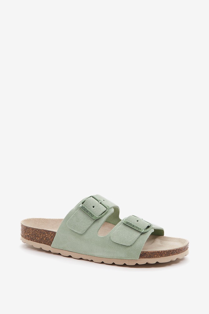 Abbacino Sandalia Plana De Mujer De Serraje En Verde