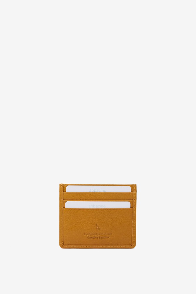 Abbacino Tarjetero De Mujer En Piel Troquelada Amarilla