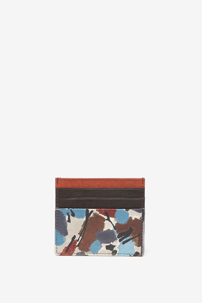 Abbacino Tarjetero En Piel Con Estampado Multicolor