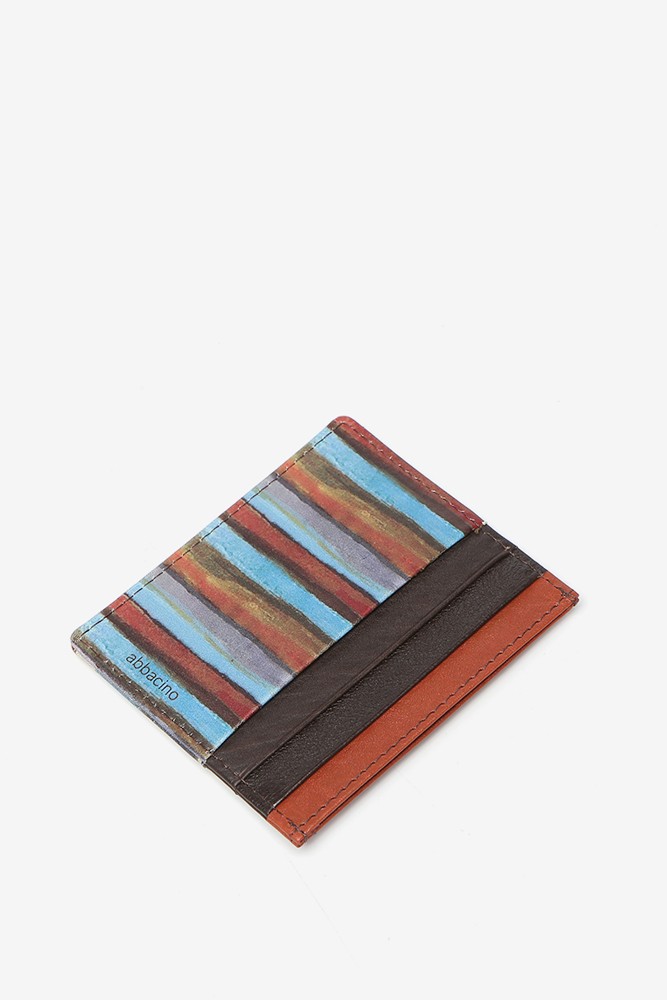 Abbacino Tarjetero En Piel Con Estampado Multicolor
