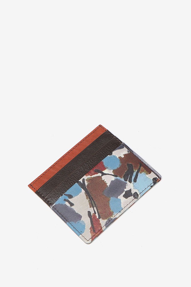 Abbacino Tarjetero En Piel Con Estampado Multicolor