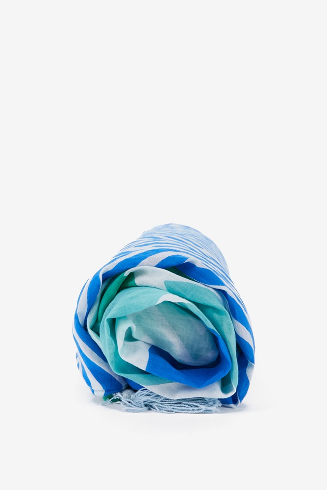 Abbacino Toalla De Playa Con Estampado Geométrico En Turquesa