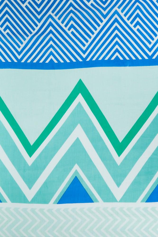 Abbacino Toalla De Playa Con Estampado Geométrico En Turquesa