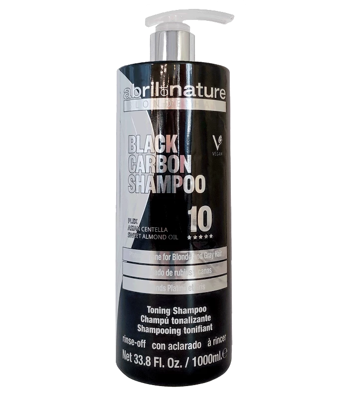 Abril et nature Champú Black Carbón especial rubios canas decolorados 1.000ml