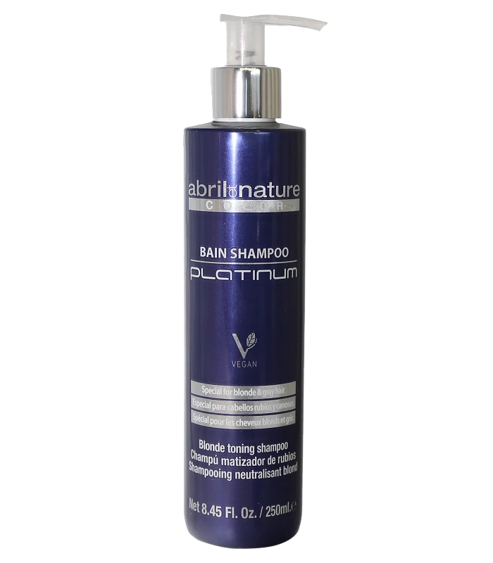 Abril et nature Champú Platinum matizador para cabello rubio y canas. Anti-amarillos