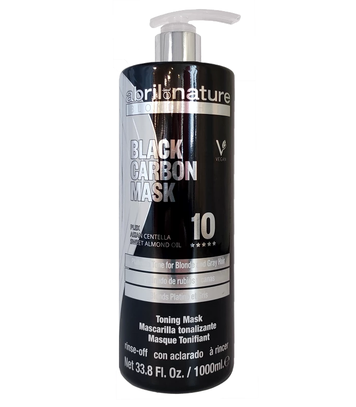 Abril et nature Mascarilla Black Carbón especial rubios canas decolorados 1.000ml