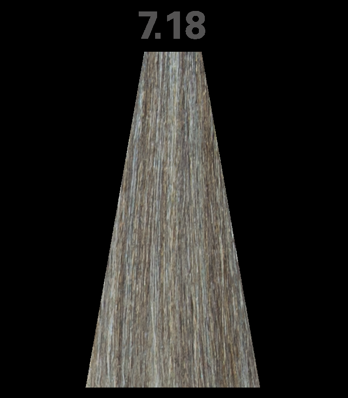 Abril et nature NatureColor Plex. Tinte Permanente sin PPD Nº7.18 Rubio Ceniza Azulado