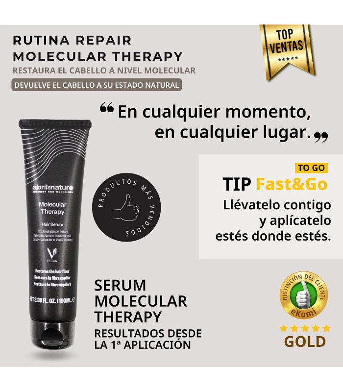 Abril Et Nature Sérum Molecular Therapy Sin Aclarado Repara Y Rellena La Fibra Capilar