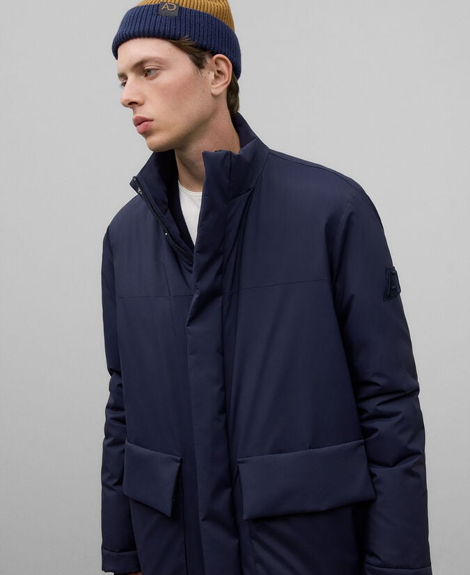 Adolfo Dominguez Abrigo Acolchado Azul Marino Hombre