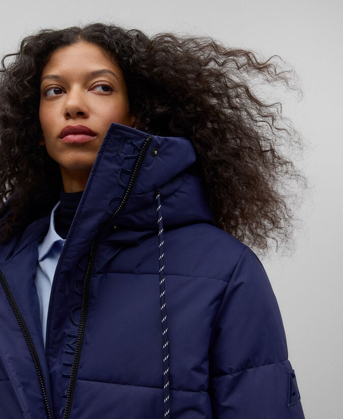 Adolfo Dominguez Abrigo Acolchado Con Capucha Mujer