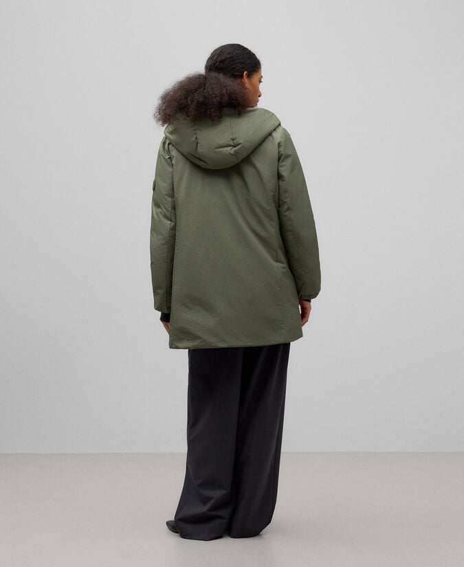 Adolfo Dominguez Abrigo Acolchado Con Capucha Mujer