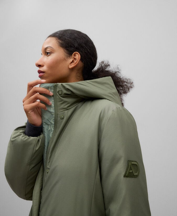 Adolfo Dominguez Abrigo Acolchado Con Capucha Mujer