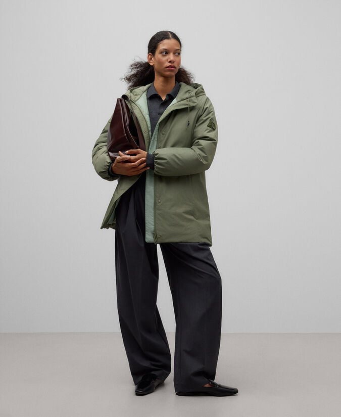 Adolfo dominguez Abrigo acolchado con capucha mujer