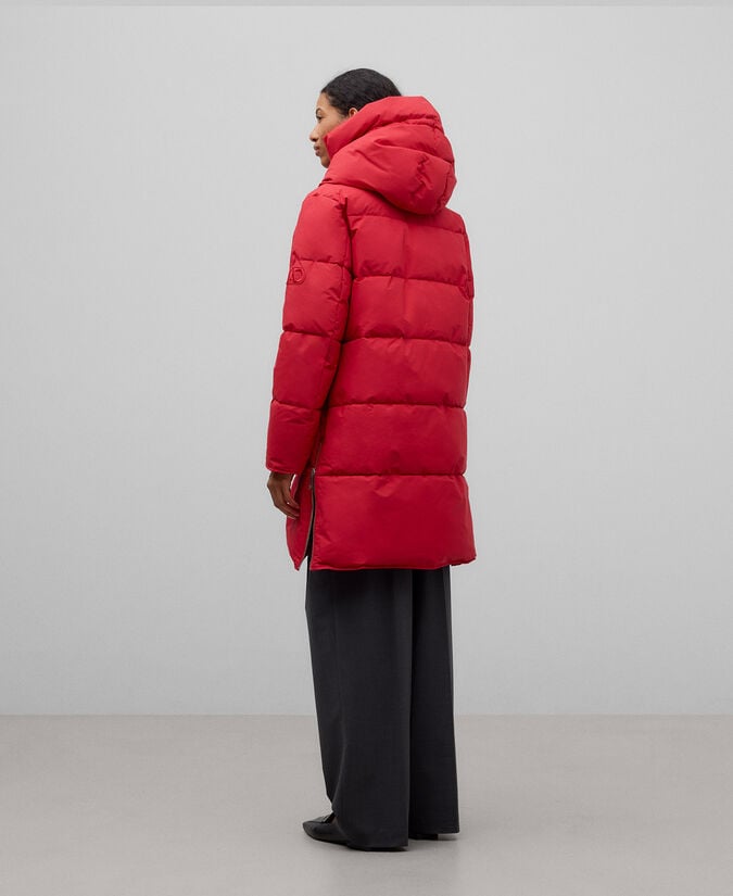 Adolfo Dominguez Abrigo Acolchado Con Capucha Mujer