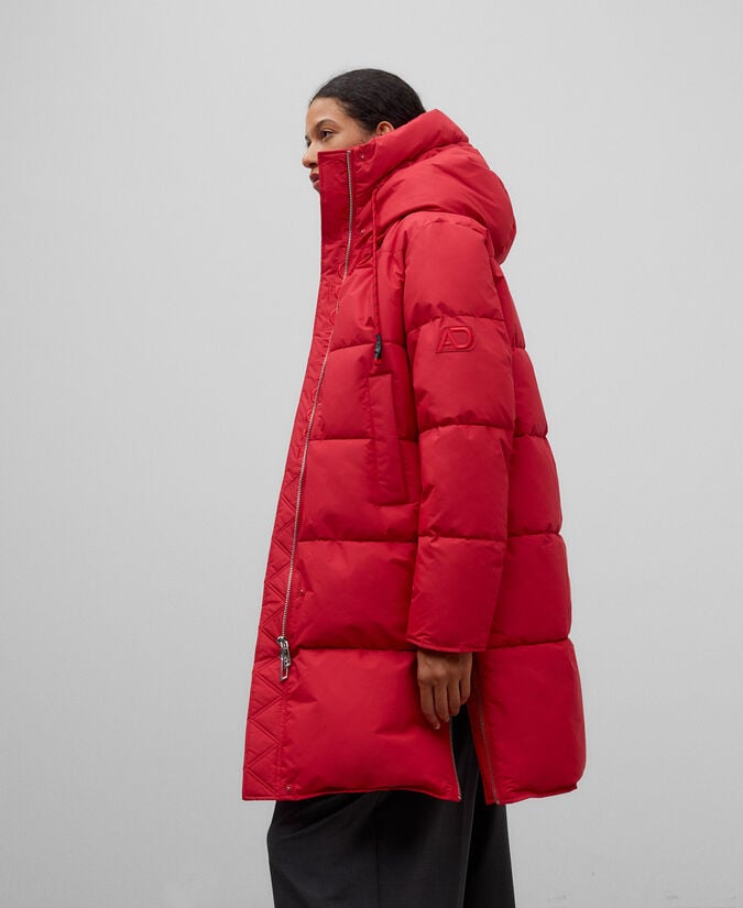 Adolfo Dominguez Abrigo Acolchado Con Capucha Mujer