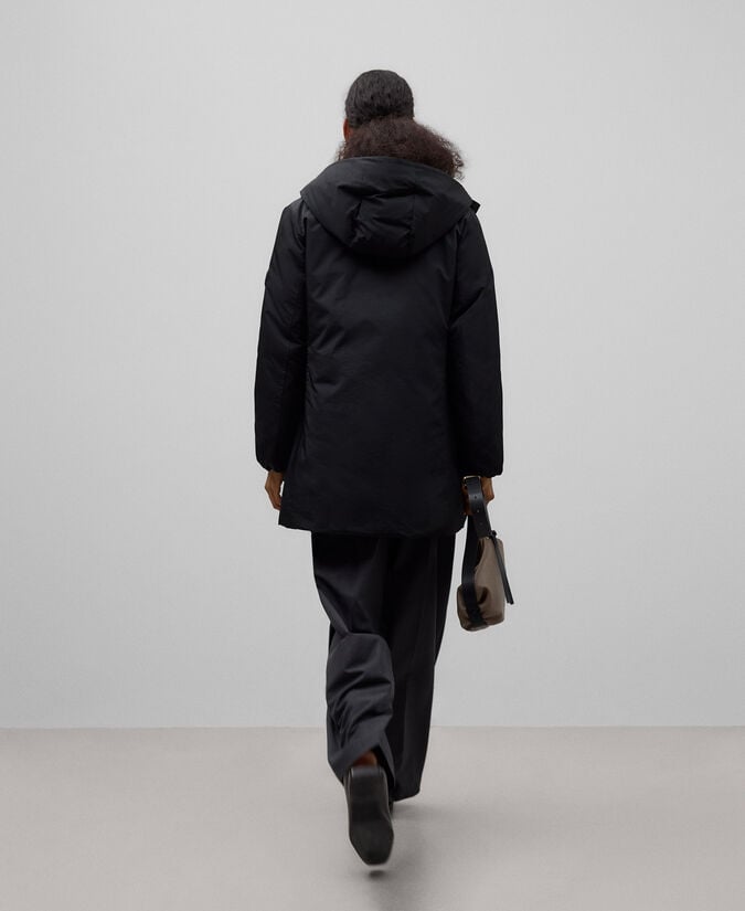 Adolfo Dominguez Abrigo Acolchado Con Capucha Mujer