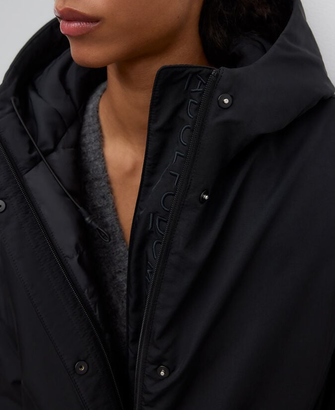 Adolfo Dominguez Abrigo Acolchado Con Capucha Mujer