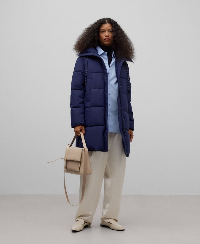 Adolfo dominguez Abrigo acolchado con capucha mujer