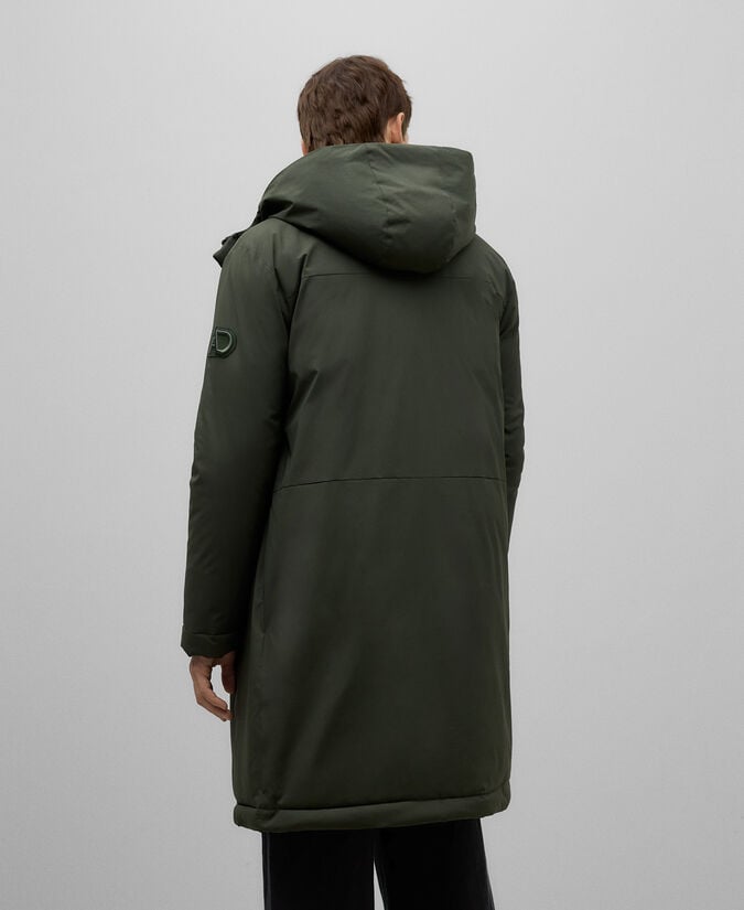 Adolfo Dominguez Abrigo Largo Acolchado Verde Hombre