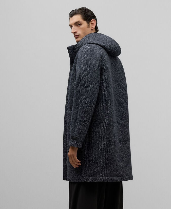 Adolfo Dominguez Abrigo Neopreno Con Capucha Hombre