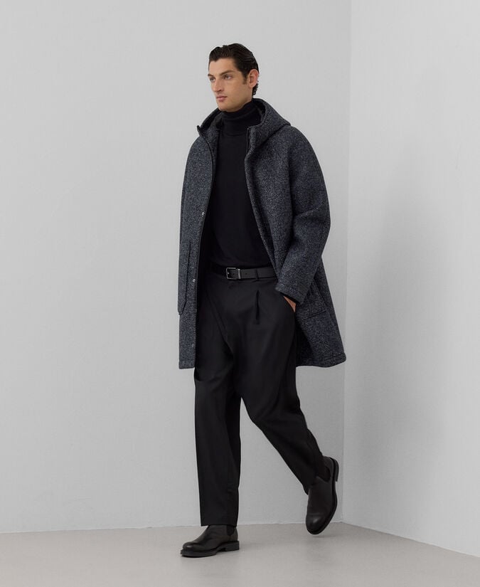 Adolfo dominguez Abrigo neopreno con capucha hombre