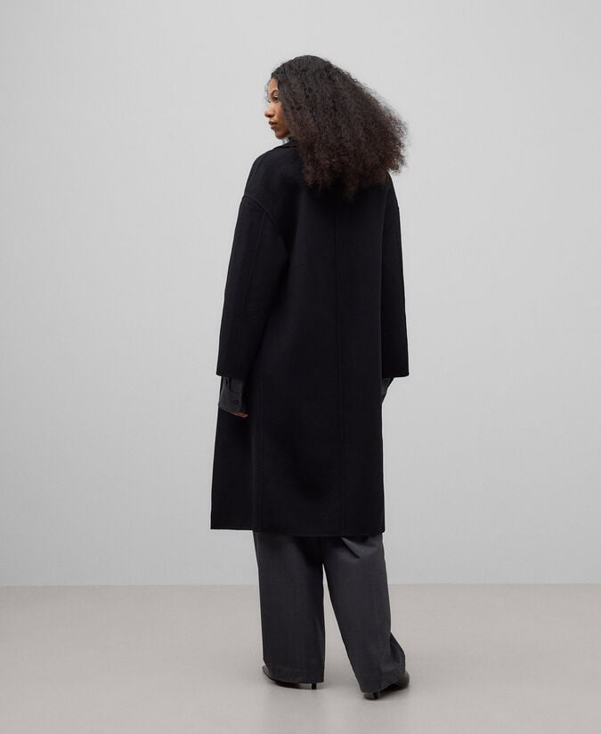 Adolfo Dominguez Abrigo Paño Mezcla Lana Merino Mujer