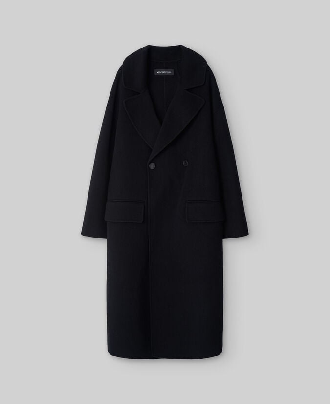 Adolfo Dominguez Abrigo Paño Mezcla Lana Merino Mujer