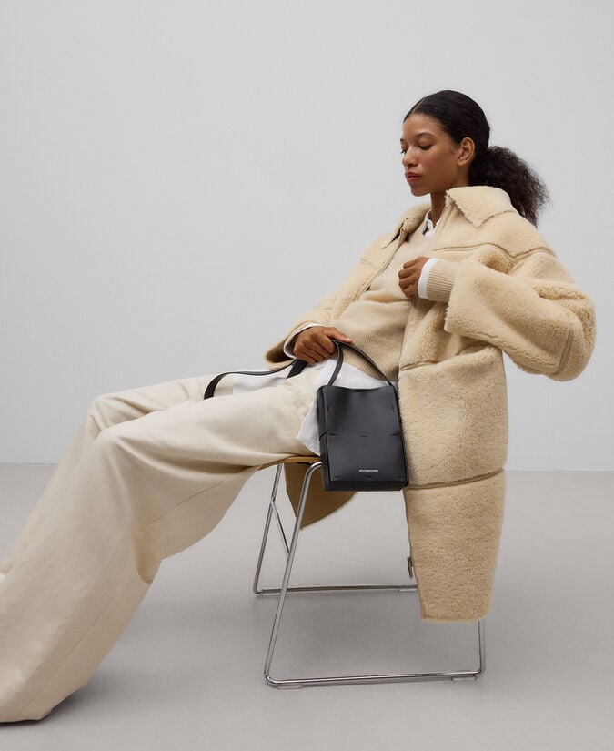 Adolfo Dominguez Abrigo Largo Borreguito Mujer